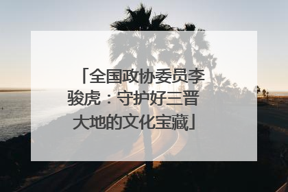 全国政协委员李骏虎：守护好三晋大地的文化宝藏