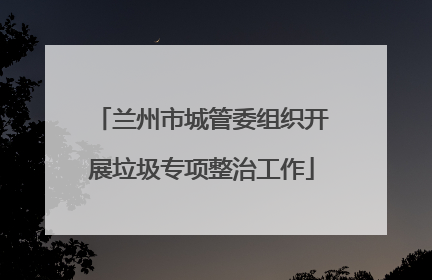 兰州市城管委组织开展垃圾专项整治工作