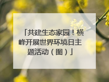 共建生态家园！横峰开展世界环境日主题活动（图）