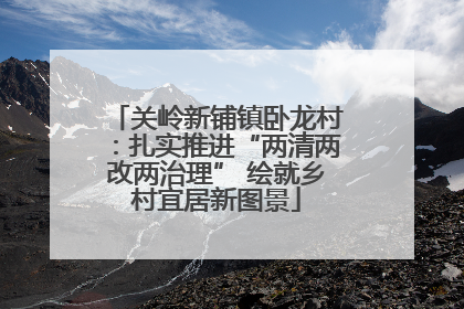 关岭新铺镇卧龙村：扎实推进“两清两改两治理” 绘就乡村宜居新图景