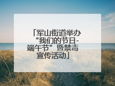军山街道举办“我们的节日-端午节”暨禁毒宣传活动