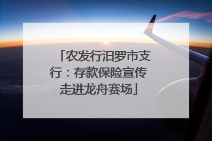 农发行汨罗市支行：存款保险宣传走进龙舟赛场