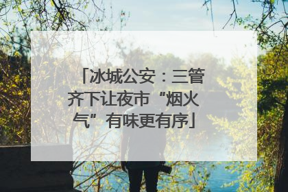 冰城公安：三管齐下让夜市“烟火气”有味更有序
