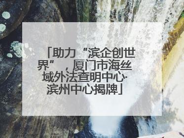 助力“滨企创世界”，厦门市海丝域外法查明中心·滨州中心揭牌