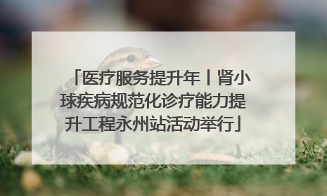 医疗服务提升年丨肾小球疾病规范化诊疗能力提升工程永州站活动举行