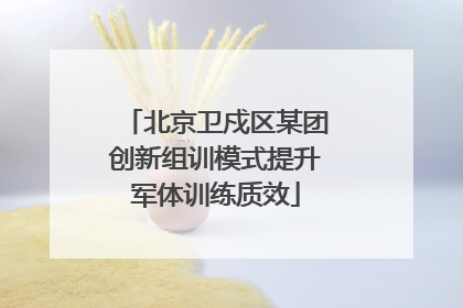 北京卫戍区某团创新组训模式提升军体训练质效