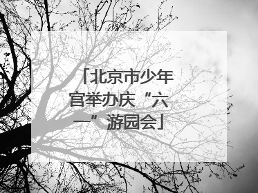 北京市少年宫举办庆“六一”游园会