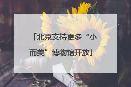 北京支持更多“小而美”博物馆开放