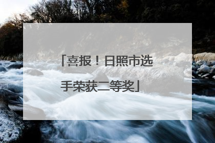 喜报！日照市选手荣获二等奖