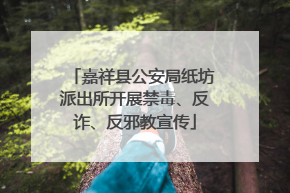 嘉祥县公安局纸坊派出所开展禁毒、反诈、反邪教宣传