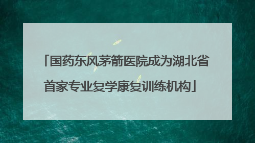 国药东风茅箭医院成为湖北省首家专业复学康复训练机构