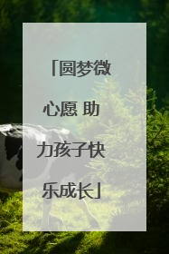 圆梦微心愿 助力孩子快乐成长