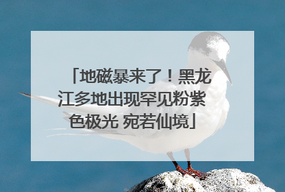 地磁暴来了！黑龙江多地出现罕见粉紫色极光 宛若仙境