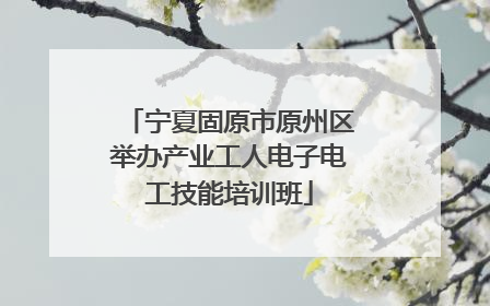 宁夏固原市原州区举办产业工人电子电工技能培训班
