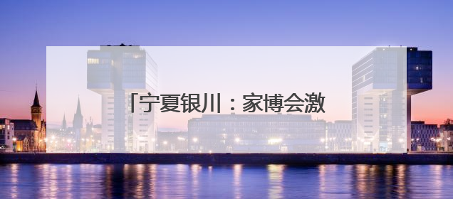 宁夏银川：家博会激活家居消费新动能