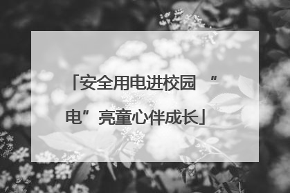 安全用电进校园 “电”亮童心伴成长
