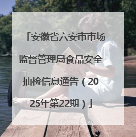 安徽省六安市市场监督管理局食品安全抽检信息通告（2025年第22期）