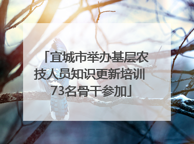 宜城市举办基层农技人员知识更新培训 73名骨干参加