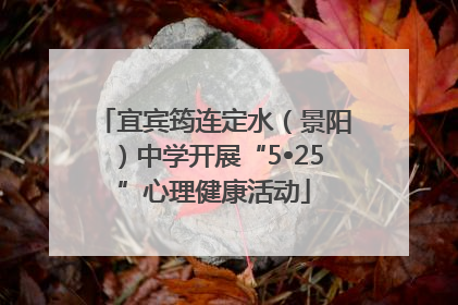 宜宾筠连定水（景阳）中学开展“5•25”心理健康活动