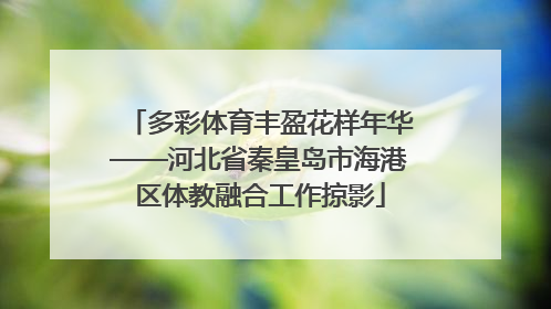多彩体育丰盈花样年华——河北省秦皇岛市海港区体教融合工作掠影
