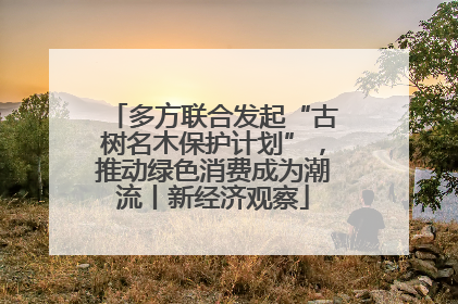 多方联合发起“古树名木保护计划”，推动绿色消费成为潮流丨新经济观察