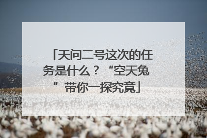 天问二号这次的任务是什么？“空天兔”带你一探究竟