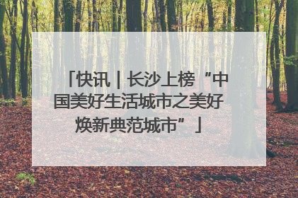 快讯｜长沙上榜“中国美好生活城市之美好焕新典范城市”