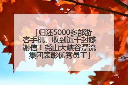 归还5000多部游客手机、收到近千封感谢信！尧山大峡谷漂流集团表彰优秀员工