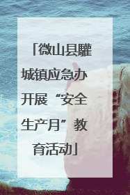 微山县驩城镇应急办开展“安全生产月”教育活动