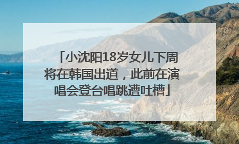 小沈阳18岁女儿下周将在韩国出道，此前在演唱会登台唱跳遭吐槽