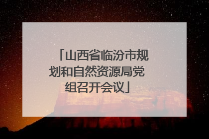 山西省临汾市规划和自然资源局党组召开会议