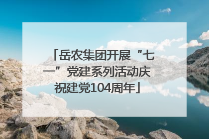 岳农集团开展“七一”党建系列活动庆祝建党104周年