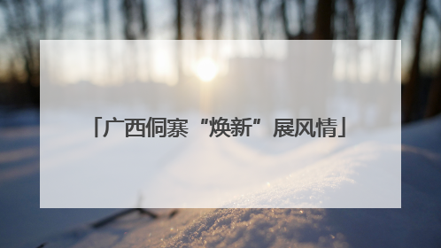 广西侗寨“焕新”展风情