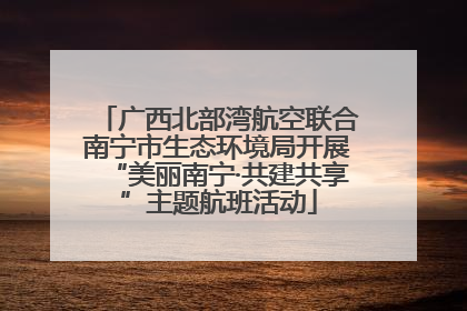广西北部湾航空联合南宁市生态环境局开展“美丽南宁·共建共享”主题航班活动