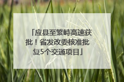 应县至繁峙高速获批！省发改委核准批复5个交通项目