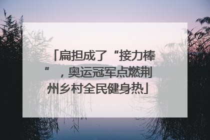 扁担成了“接力棒”，奥运冠军点燃荆州乡村全民健身热