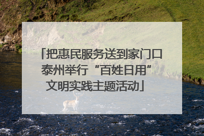 把惠民服务送到家门口 泰州举行“百姓日用”文明实践主题活动