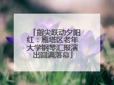 指尖跃动夕阳红：雁塔区老年大学钢琴汇报演出圆满落幕