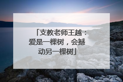支教老师王越：爱是一棵树，会撼动另一棵树