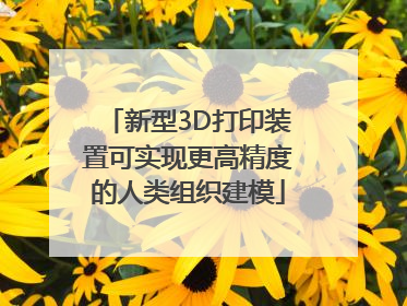 新型3D打印装置可实现更高精度的人类组织建模