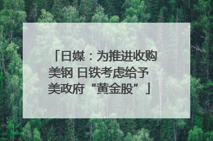日媒：为推进收购美钢 日铁考虑给予美政府“黄金股”