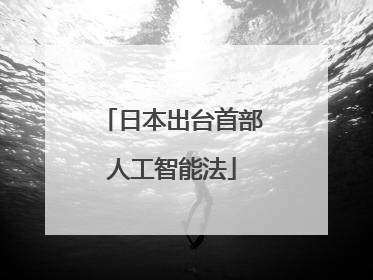 日本出台首部人工智能法