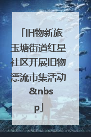 旧物新旅 玉塘街道红星社区开展旧物漂流市集活动   