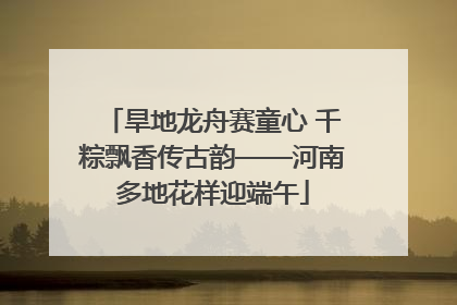 旱地龙舟赛童心 千粽飘香传古韵——河南多地花样迎端午