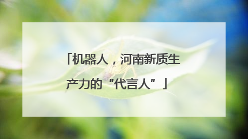 机器人，河南新质生产力的“代言人”