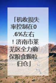 机收损失率控制在0.6%左右！济南市莱芜区全力确保粮食颗粒归仓