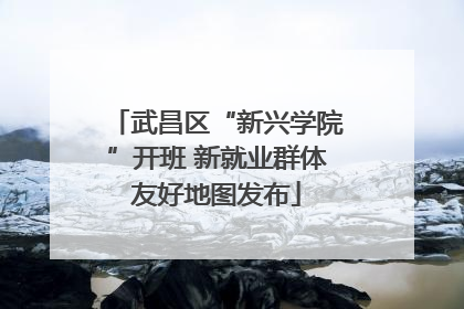 武昌区“新兴学院”开班 新就业群体友好地图发布