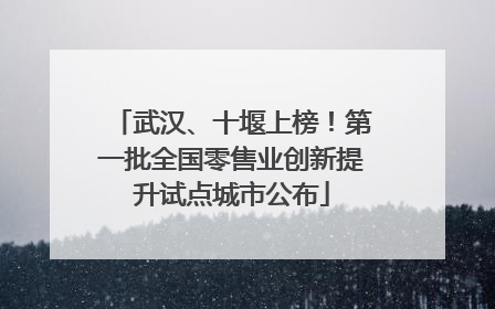 武汉、十堰上榜！第一批全国零售业创新提升试点城市公布