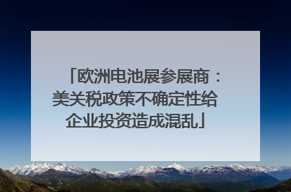 欧洲电池展参展商：美关税政策不确定性给企业投资造成混乱