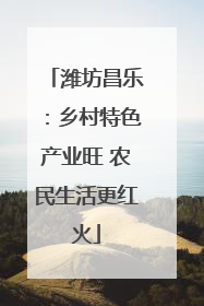潍坊昌乐：乡村特色产业旺 农民生活更红火